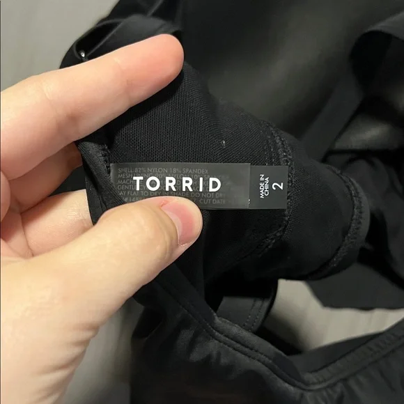 Torrid Flounce Black Bikini top - Picture 4 of 4